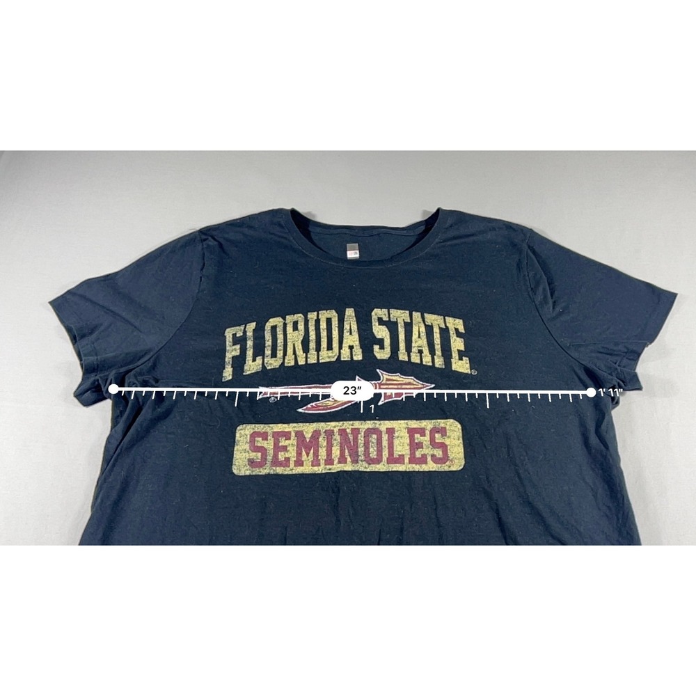 Florida State Seminoles FSU Graphic T-Shirt Black Womens 3XL NCAA Collegiate - Picture 4 of 9